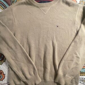 Tommy Hilfiger Men's Tan Crewneck Sweater